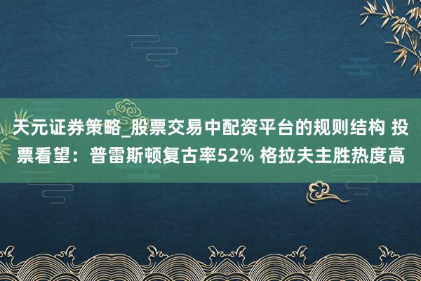 天元证券策略_股票交易中配资平台的规则结构 投票看望：普雷斯顿复古率52% 格拉夫主胜热度高